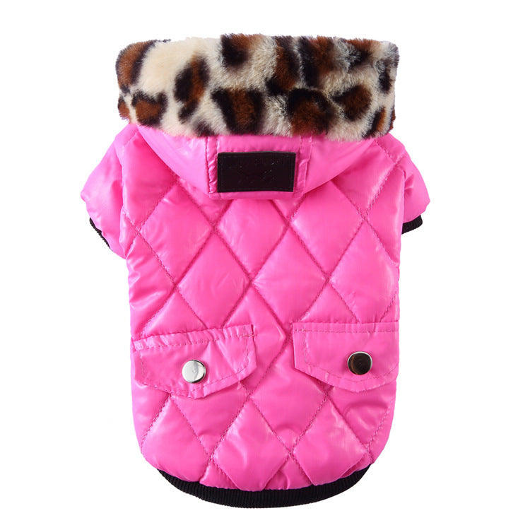 Dog autumn and winter fur collar coat