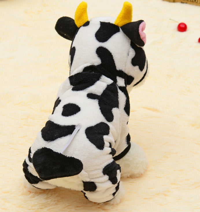 Cat Coat Warm Cow Costume