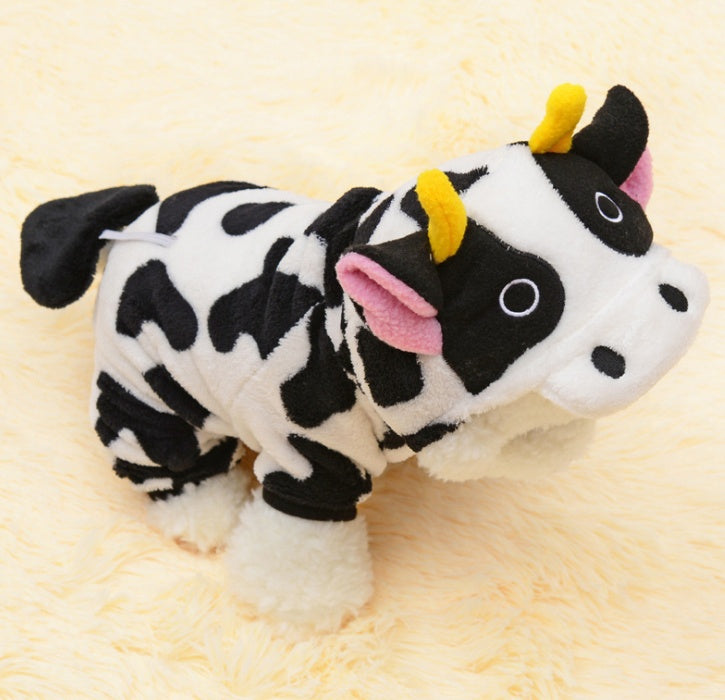 Cat Coat Warm Cow Costume