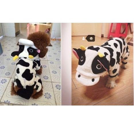 Cat Coat Warm Cow Costume