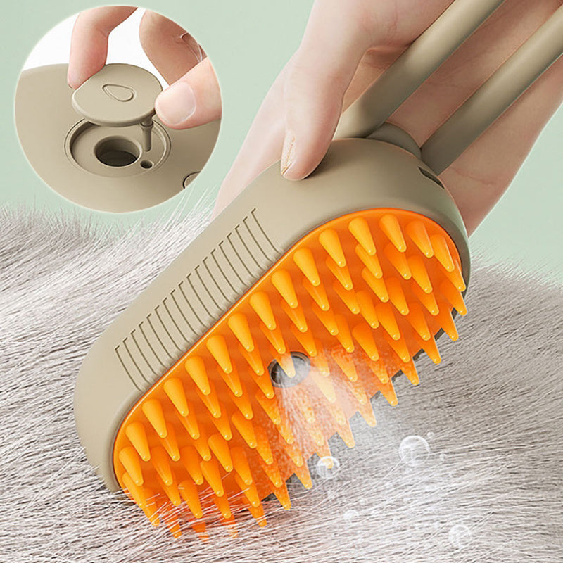 Steamy Pet Brush 3 In 1 Electric Spray