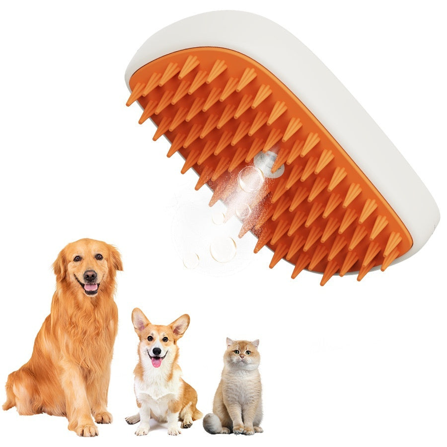 USB Rechargeable Pets Steam Brush Spray Massage Comb