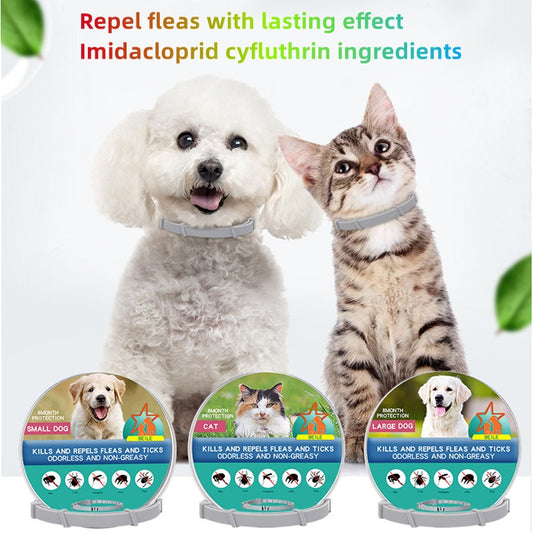 Adjustable Pet Flea & Tick Collar - Antiparasitic Protection