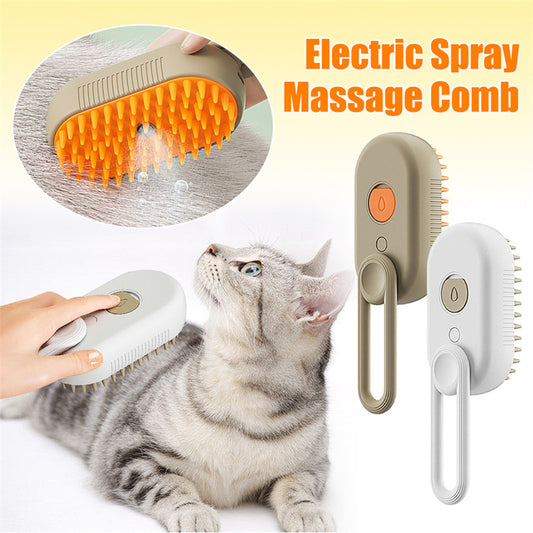 Steamy Pet Brush 3 In 1 Electric Spray