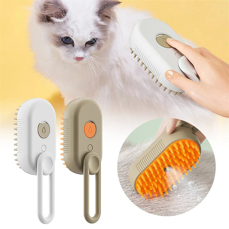 Steamy Pet Brush 3 In 1 Electric Spray