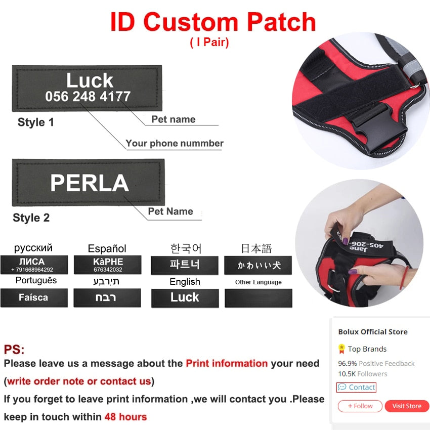 Personalized No Pull Dog Harness