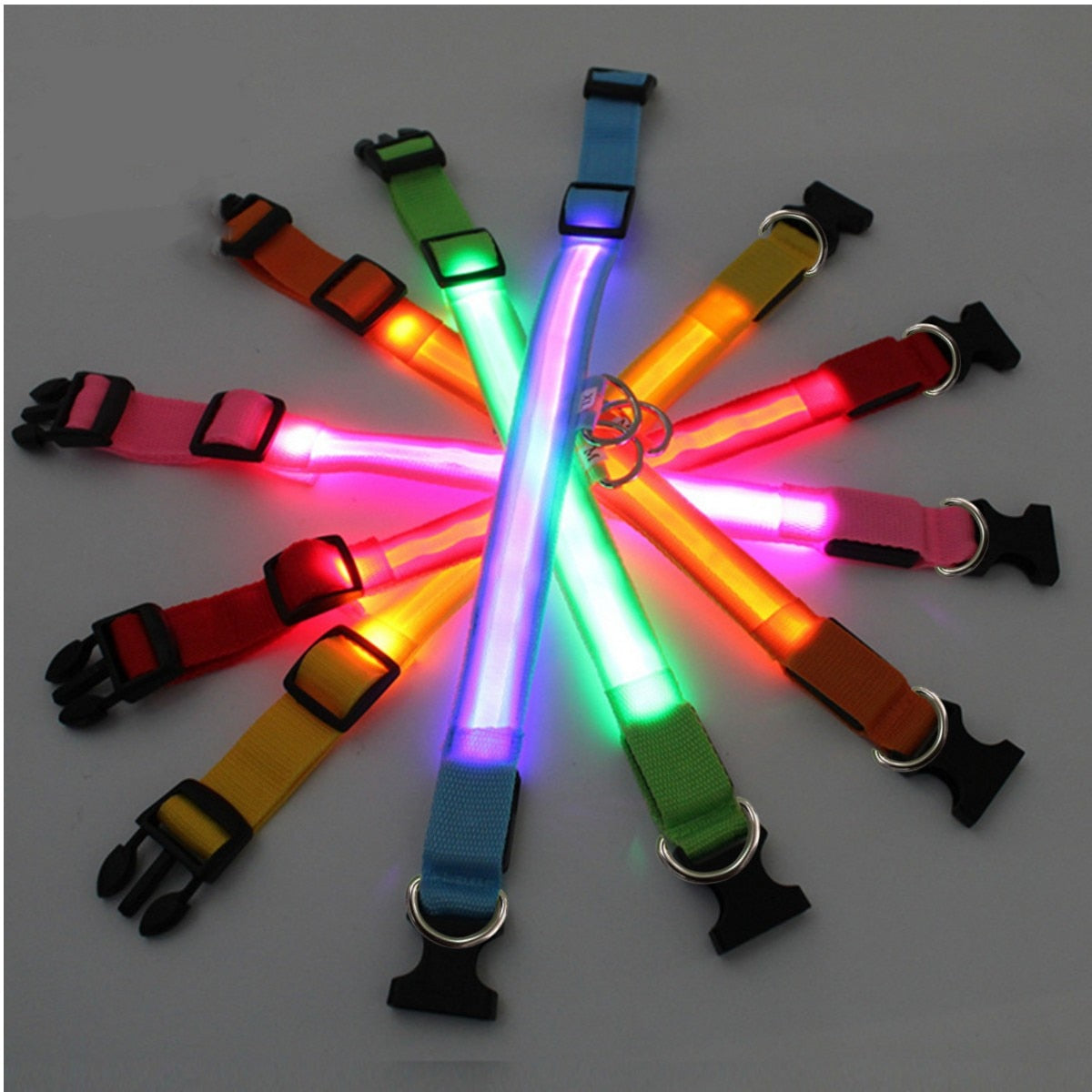 LED Glowing Dog Collar Adjustable Flashing