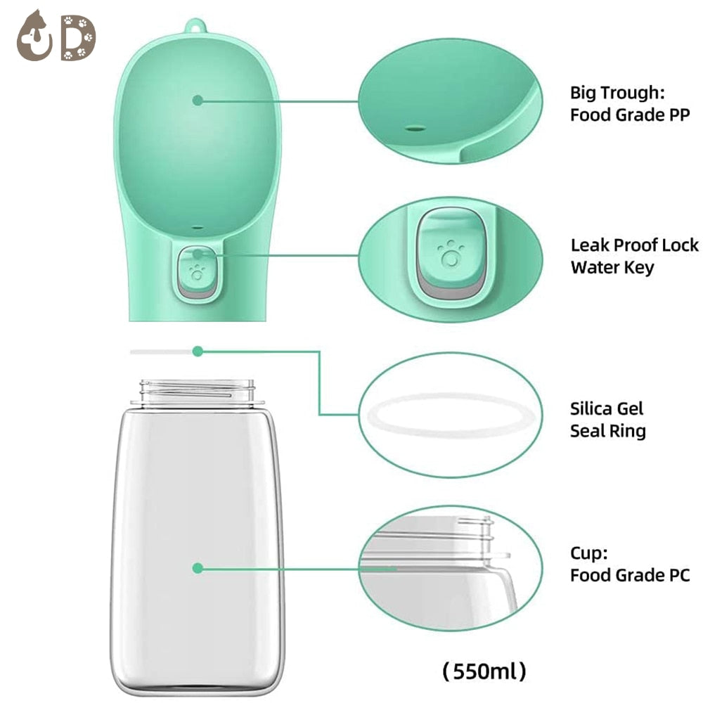 Portable Dog Water Bottle Food and Water Container