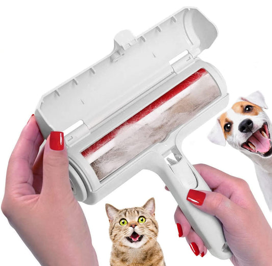 Dog & Cat Fur Remover Roller with Self-Cleaning Base