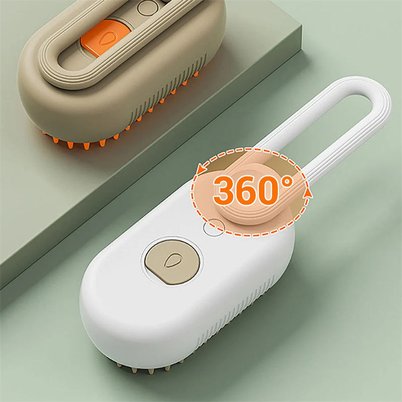 Steamy Pet Brush 3 In 1 Electric Spray