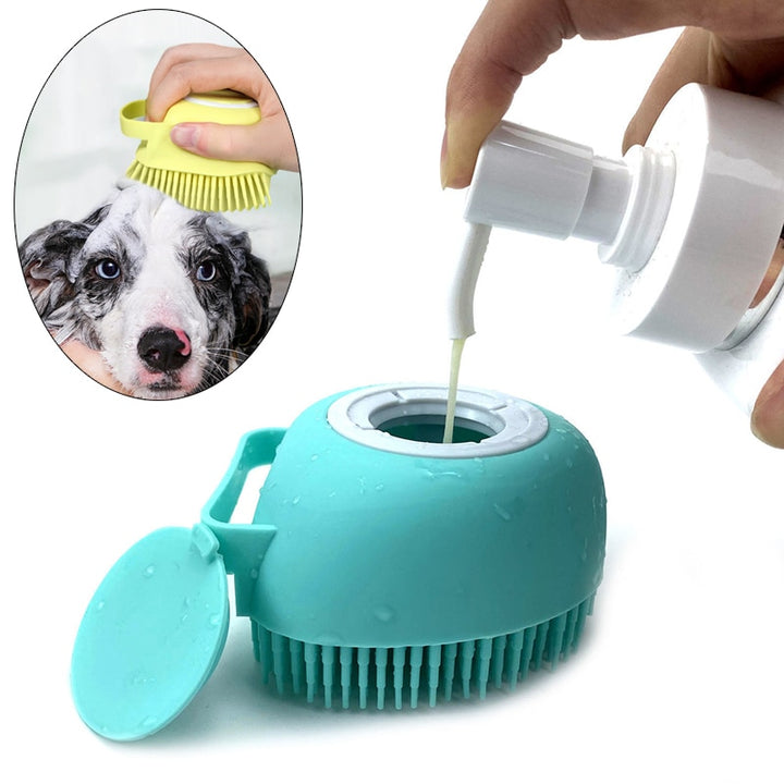 Bathroom  Puppy Big Dog Cat Bath Massage Gloves Brush - Ramasta